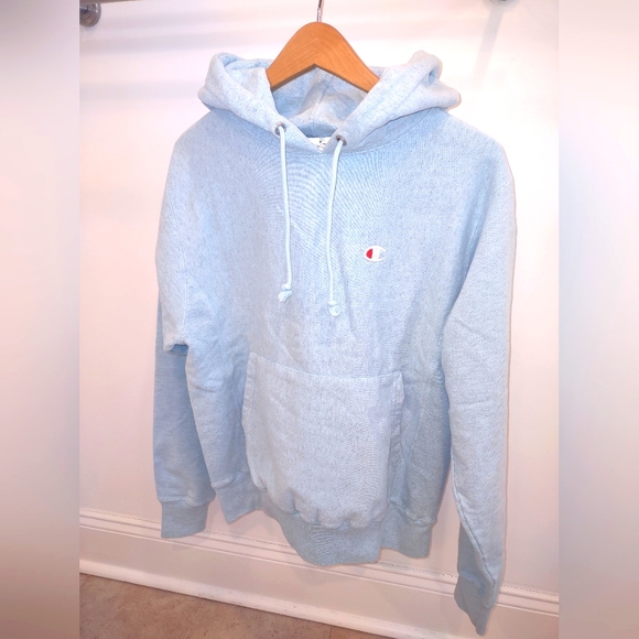 Champion Classic C Relaxed Heathered Reverse Weave Hoodie Sweatshirt - Picture 2 of 8